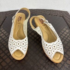 Spring Step Ravella Slingback Wedge Sandals Size 10